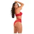 Zôf Ruby - body in pizzo con aperture e spalline regolabili (rosso)