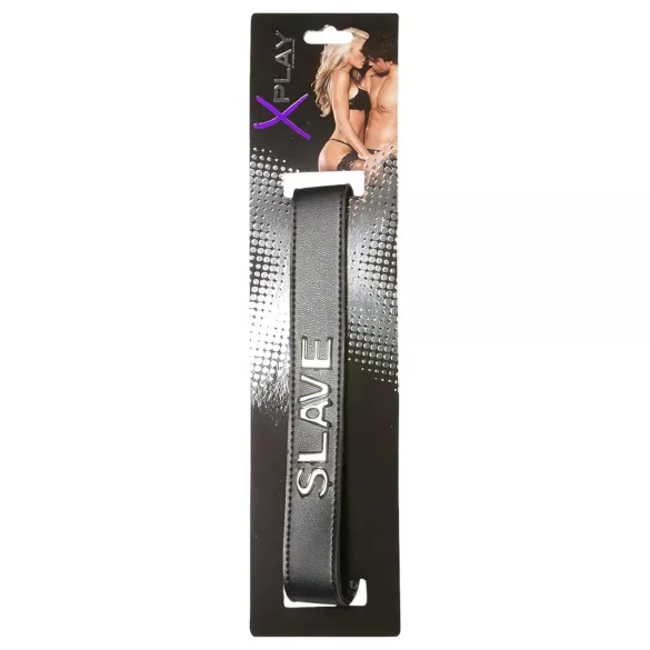 X-Play Slave - collare schiavo regolabile - ecopelle nera