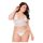 Coquette - set di lingerie in pizzo - bianco (XL)