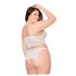 Coquette - set di lingerie in pizzo - bianco (XL)