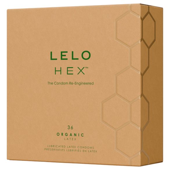 LELO Hex Organic - preservativi potenziati - lattice naturale - 36 pezzi