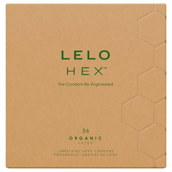 LELO Hex Organic - preservativi potenziati - lattice naturale - 36 pezzi