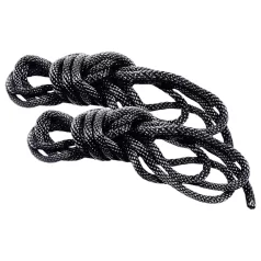 S&M - set bondage corda setosa - nero - 2 pezzi
