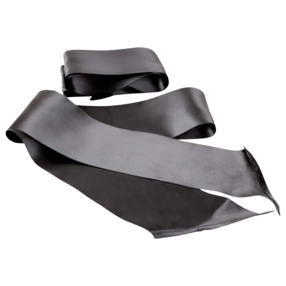 S&M - set di sciarpe bondage setoso - nero 2 pezzi