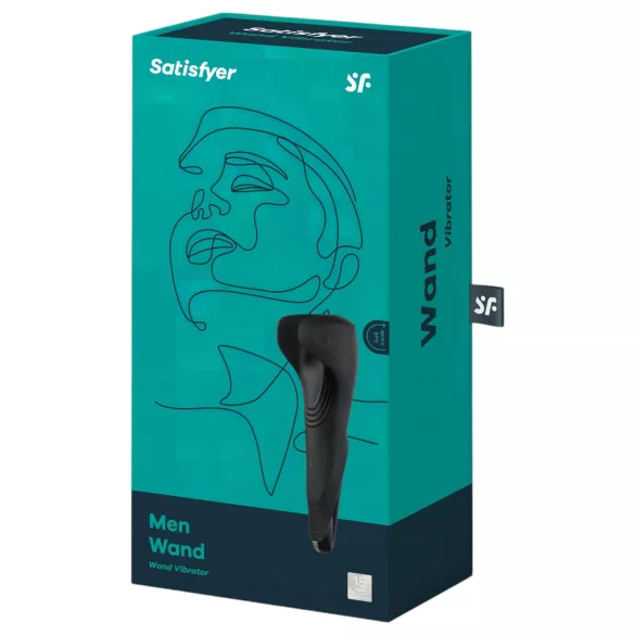 Satisfyer Men Wand - vibratore glande ricaricabile impermeabile nero