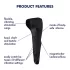 Satisfyer Men Wand - vibratore glande ricaricabile impermeabile nero