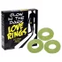 Love Rings - set di anelli per pene luminosi al buio (3 pezzi)