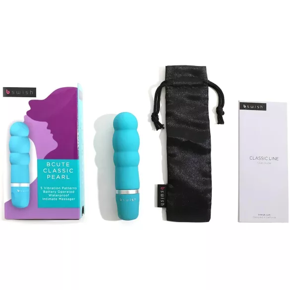 B SWISH Bcute Pearl - vibratore impermeabile con perle - turchese