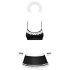 Obsessive - costume cameriera sexy - set 5 pezzi - nero bianco
