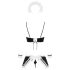 Obsessive - costume cameriera sexy - set 5 pezzi - nero bianco
