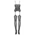 Obsessive G310 - set lingerie rete e pois - nero S-L