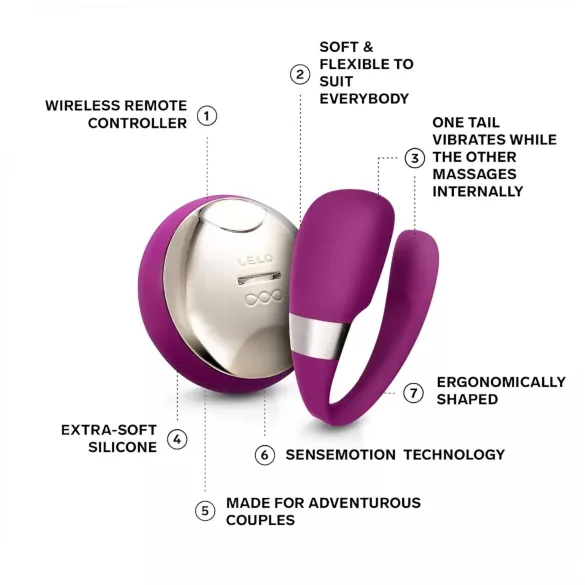 LELO Tiani 3 - vibratore per coppia - silicone - viola