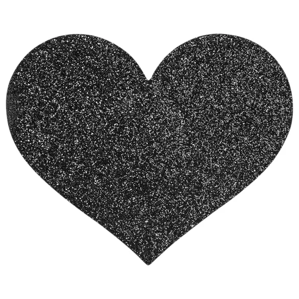 Bijoux Indiscrets Flash - copricapezzoli a cuore - nero