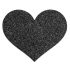 Bijoux Indiscrets Flash - Adesivo per capezzoli a forma di cuore (nero)