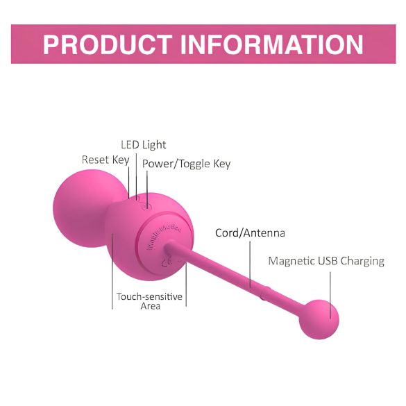 Magic Motion Kegel Master - Duo di palline geisha smart (rosa)