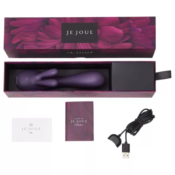Je Joue Fifi - vibratore ricaricabile waterproof con braccio clitorideo (viola)