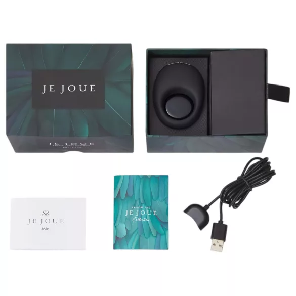 Je Joue Mio - anello fallico vibrante ricaricabile impermeabile nero