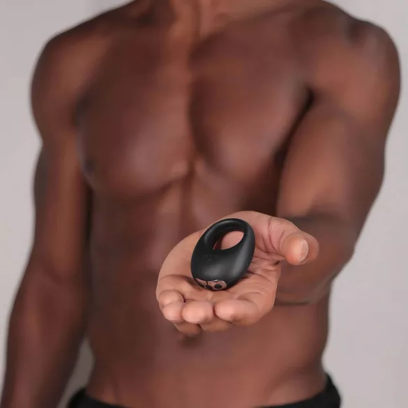 Je Joue Mio - anello fallico vibrante ricaricabile impermeabile nero
