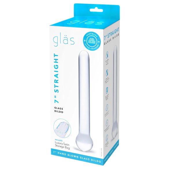 Dildo classico in vetro trasparente GLAS