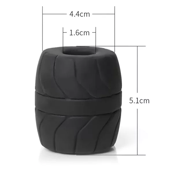 Perfect Fit - Anello e stiratore per scroto SilaSkin (nero)