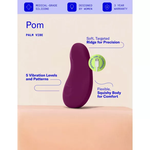 Dame Pom - vibratore clitorideo ricaricabile (viola)