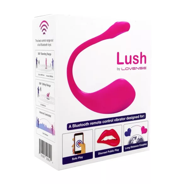 Lovense Lush 2 - vibratore a uovo indossabile controllato tramite app (rosa)