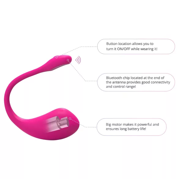 Lovense Lush 2 - vibratore a uovo indossabile controllato tramite app (rosa)