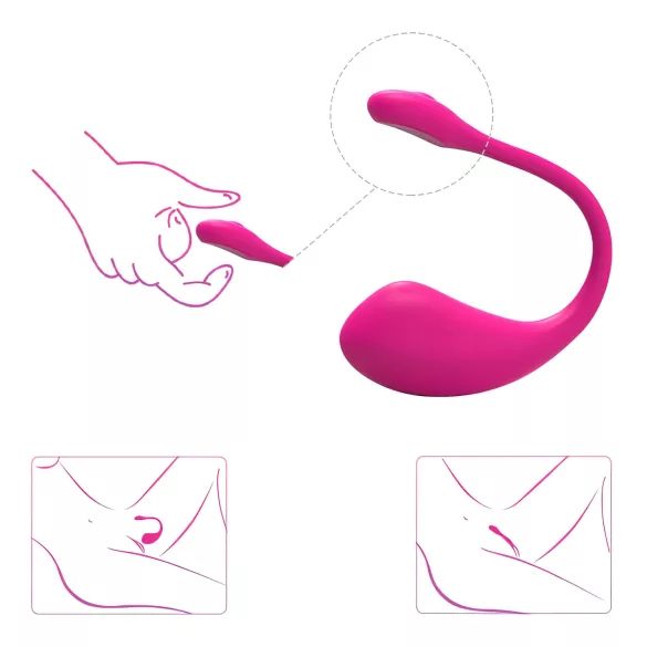 Lovense Lush 2 - vibratore a uovo indossabile controllato tramite app (rosa)