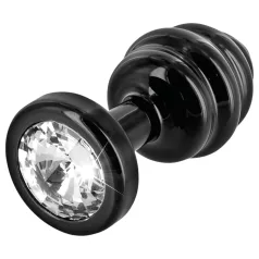 DIOGOL Anni - plug anale scanalato - nero - (3cm)