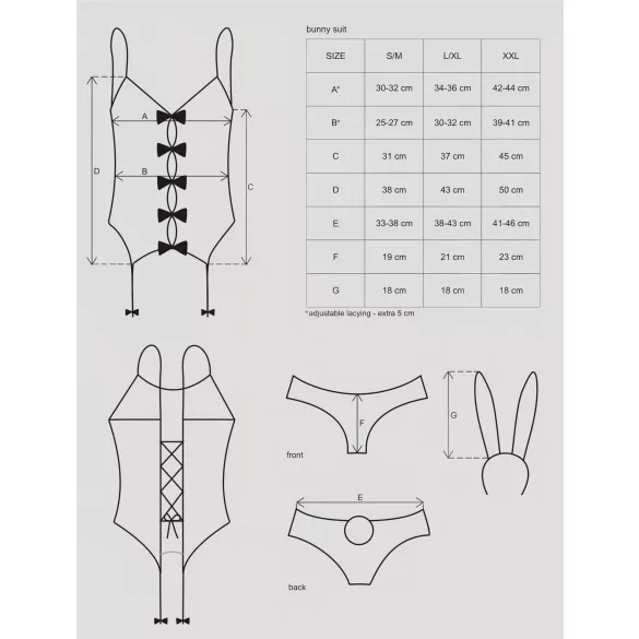 Obsessive - Costume coniglietta sexy - rosa - L/XL