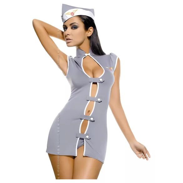 Obsessive - costume da hostess - grigio - L/XL