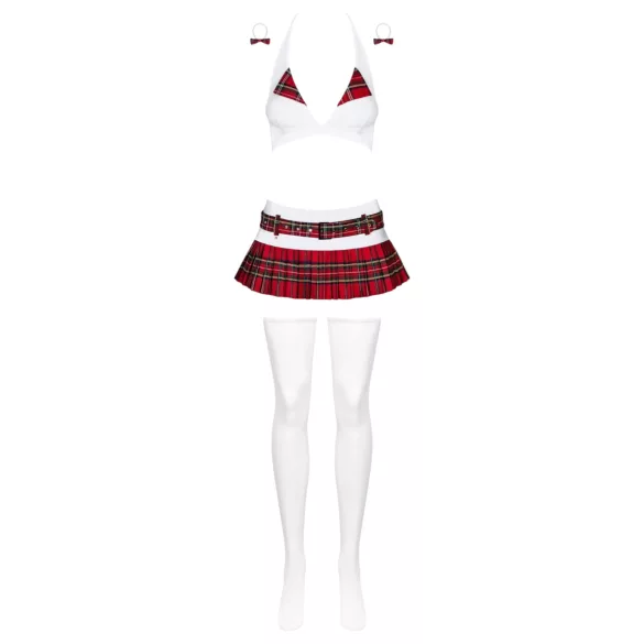 Obsessive - costume da scolara donna - set 6 pezzi - L/XL