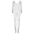 Obsessive - tuta rete maniche lunghe apertura intima - nero S-L