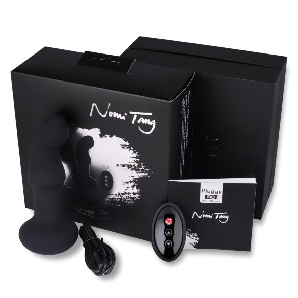 Nomi Tang - vibratore anale rotante con perline (nero)