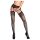 Obsessive - set lingerie con reggicalze a rete - nero S-L