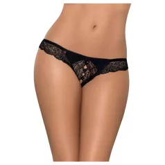   Obsessive Miamor - tanga donna aperta con strass - pizzo nero