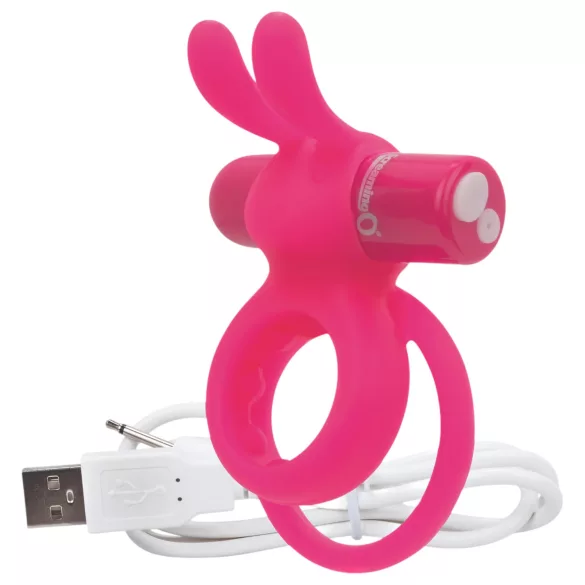 Screaming O Ohare - anello fallico vibrante ricaricabile con coniglietto - rosa