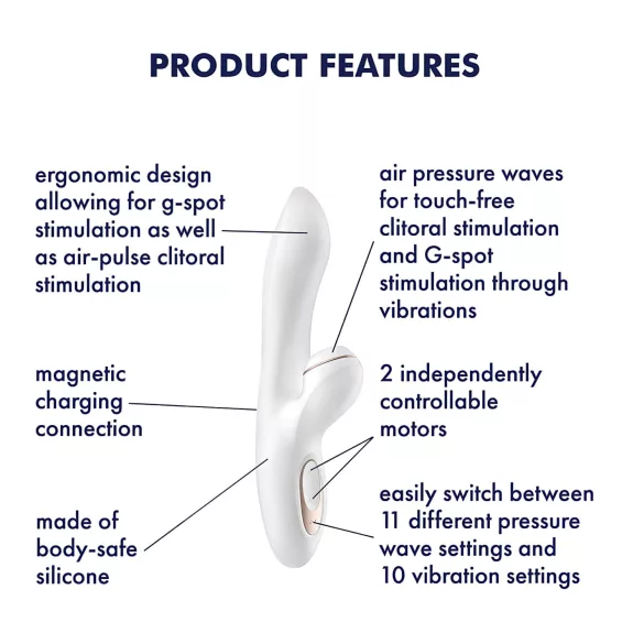 Satisfyer Pro+ G-spot - vibratore punto G e clitoride - silicone