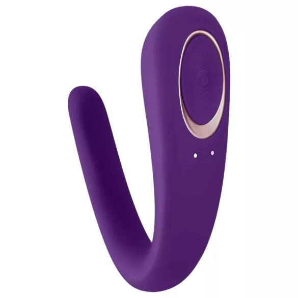 Satisfyer Double Classic - vibratore per coppie impermeabile ricaricabile (viola)