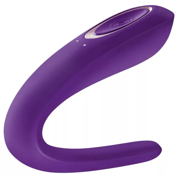 Satisfyer Double Classic - vibratore per coppie impermeabile ricaricabile (viola)