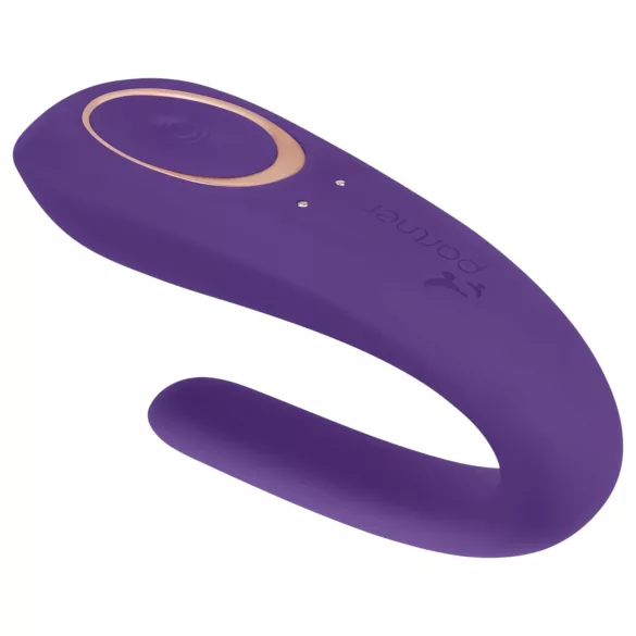 Satisfyer Double Classic - vibratore per coppie impermeabile ricaricabile (viola)