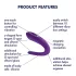 Satisfyer Double Classic - vibratore per coppie impermeabile ricaricabile (viola)