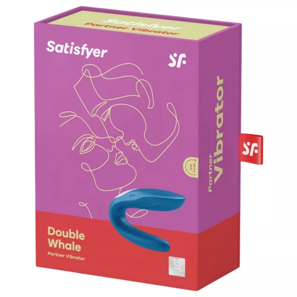 Satisfyer Double Whale - vibratore coppia 2 motori - silicone blu