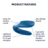 Satisfyer Double Whale - vibratore coppia 2 motori - silicone blu