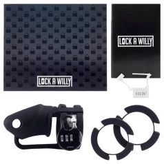 LOCK A WILLY - gabbia pene con lucchetto - silicone nero