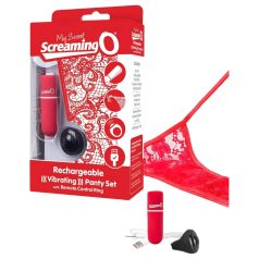 Screaming O - slip vibrante donna - rosso - taglia S-L