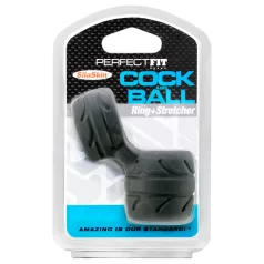 SilaSkin - anello fallico e scrotale - silicone nero