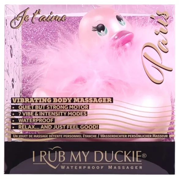 My Duckie Paris 2.0 - vibratore clitorideo a forma di paperella impermeabile (rosa)
