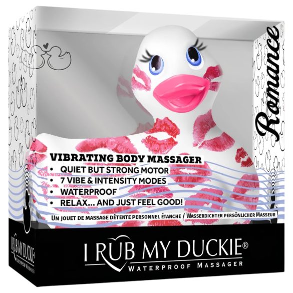 My Duckie Romance 2.0 - vibratore clitoride impermeabile - bianco rosa