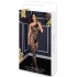 Baci - bodystocking rete floreale monospalla - nero (S-L)